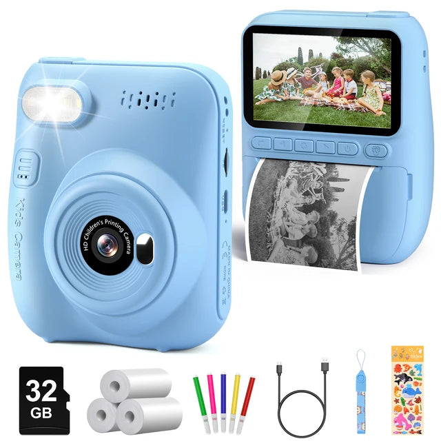 Instant Print Camera for Kids, 3.0" Kids Camera for 6-12 Year