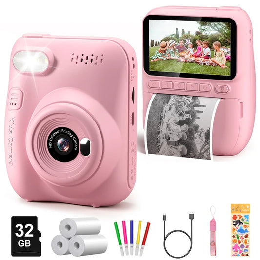 Instant Print Camera for Kids, 3.0" Kids Camera for 6-12 Year