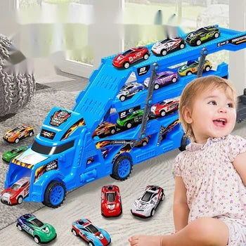 Large Kid Truck Deformation Transporter Car Toys Models Educational