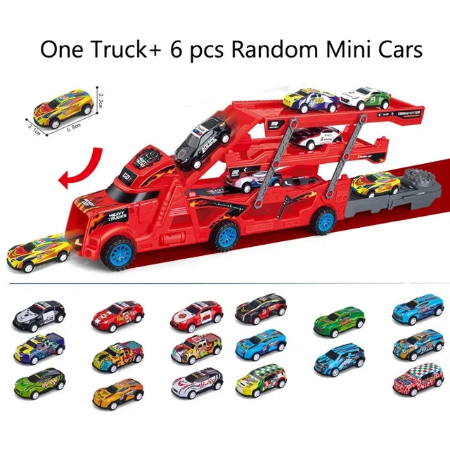 Large Kid Truck Deformation Transporter Car Toys Models Educational